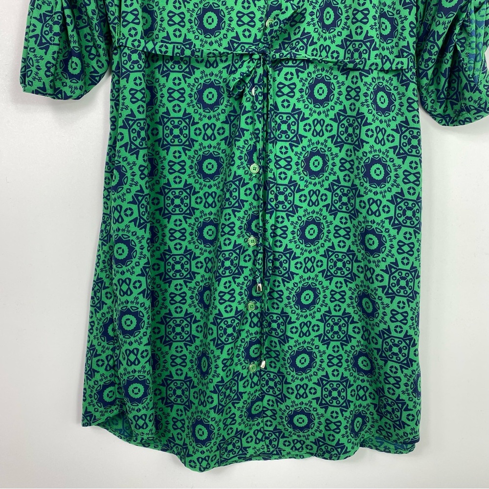41 Hawthorn dress green and navy blue size medium - Picture 6 of 13
